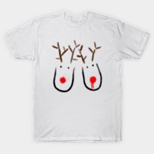 Pair of Reindeer Boobs T-Shirt